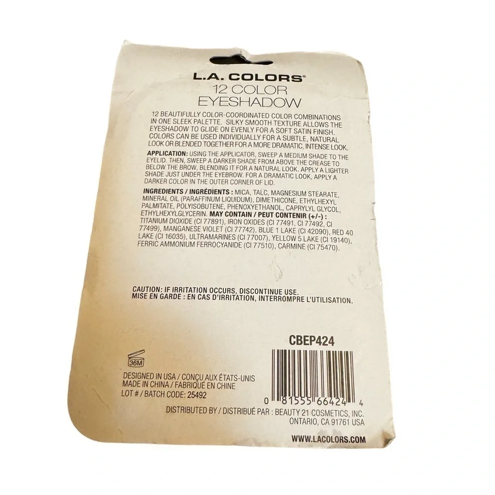 NEW! L.A. COLORS Eye shadow 12 color palette gift set unopened NWT Blues Grays
